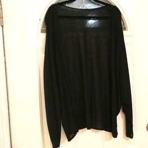 g Black Bat Wing Cocoon Cardigan OS